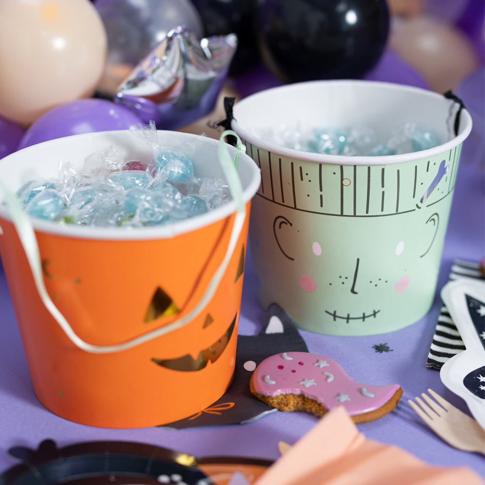 Paper Halloween Treat Buckets - 13.5cm - Pack of 2