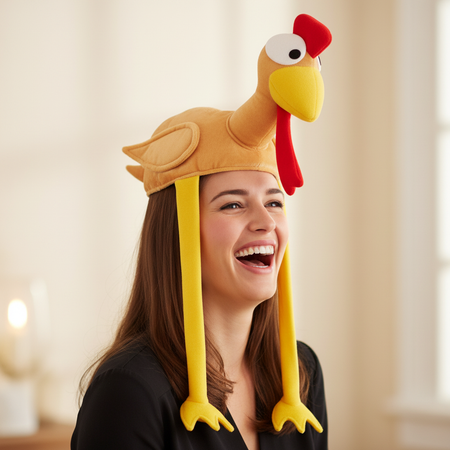 Turkey Gobbler Hat Being Worn