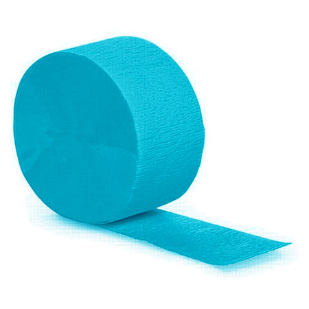 Turquoise Crepe Paper Streamer - 25m