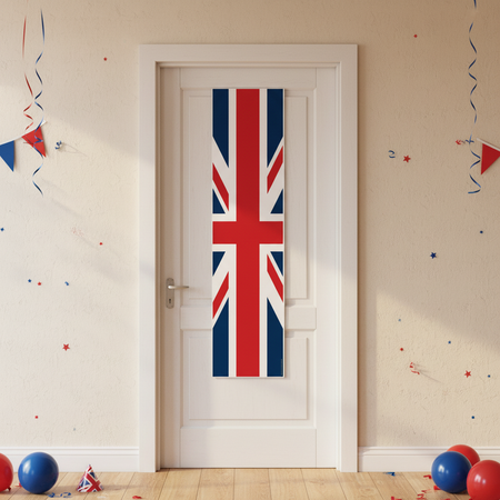 Union Jack Banner on Door In Situ