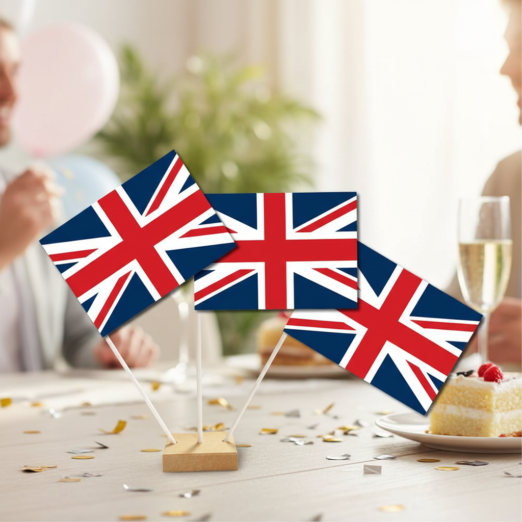 Bandiera Union Jack del Giubileo della Regina in Platino, 1,5 m x 9 m con bandiera gigante HM Queen 70th Anniversary GB Street Party