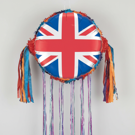 Union Jack Pinata Plain Background
