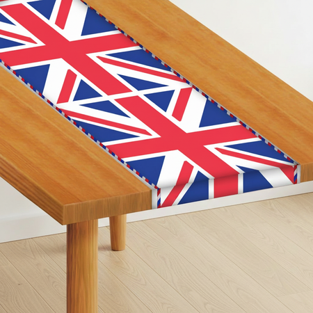 Union Jack Table Runner - Two Front Legs Visible