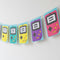 1990s Retro Video Game Handset Paper Bunting - 2.4m