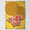 Waffle Bar Poster on White Brick Wall