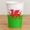 Welsh Flag Paper Cups - 266ml - Pack of 8