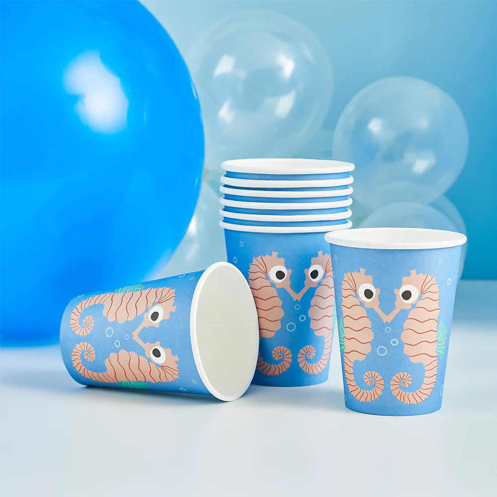Seahorse Paper Cups - Pack of 8
