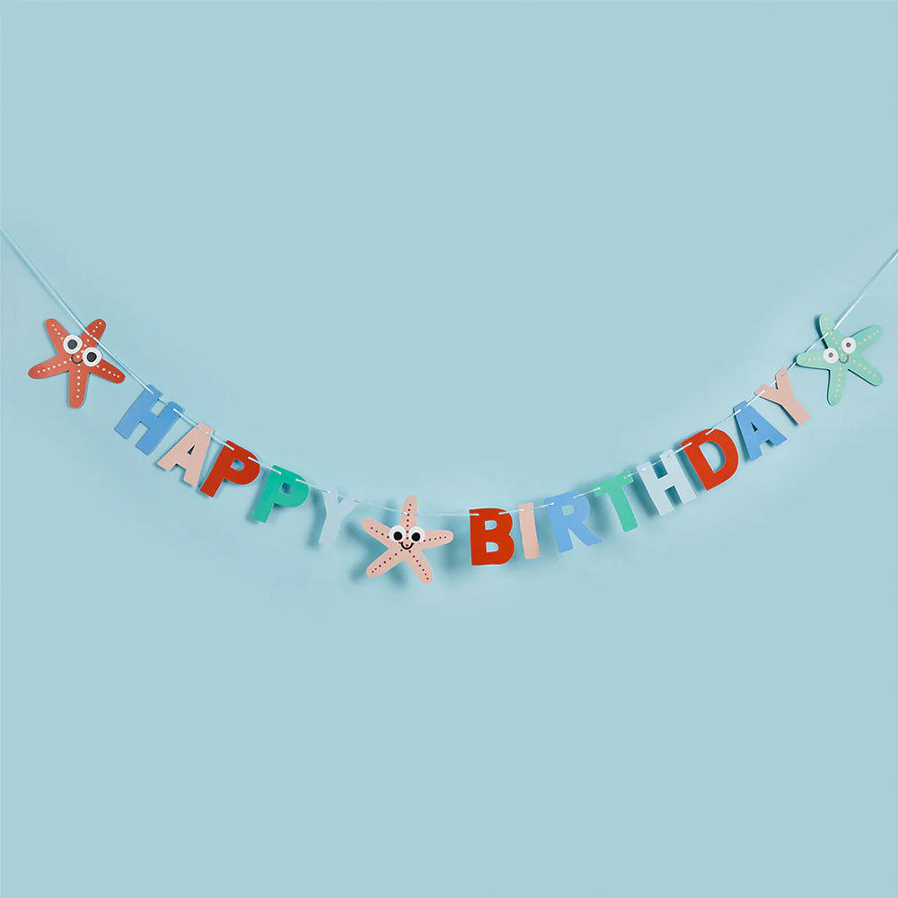 Starfish 'Happy Birthday' Banner 2m Party Packs