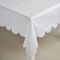 White Scalloped Paper Tablecloth - 1.37m x 2.74m