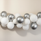 White & Silver Balloon Garland - Neutral Wall