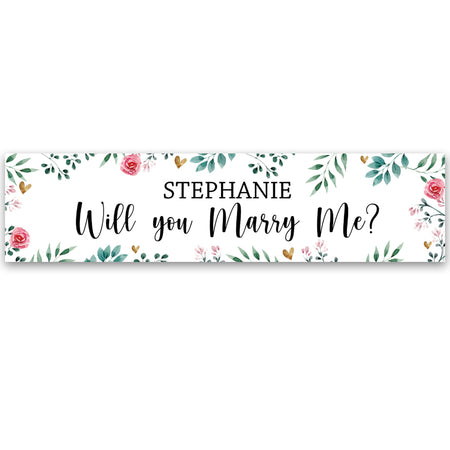 Will You Marry Me Personalised Banner - 1.2m