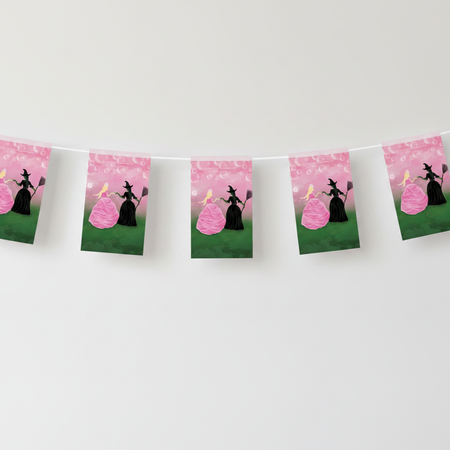 Witches of Oz Bunting on White Wall