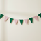 Witches of Oz Pink & Green Fabric Bunting on Neutral Wall