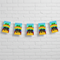 Wizard of Oz Bunting Wider View on White Brick Wall