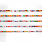 World Nations Flag Tape 5 Rows on Wall