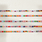World Nations Flag Tape 5 Rows Textured Wall
