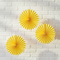 Yellow Paper Fans - Equal Size