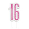 Birthday Hot Pink 16th Candle - 6cm