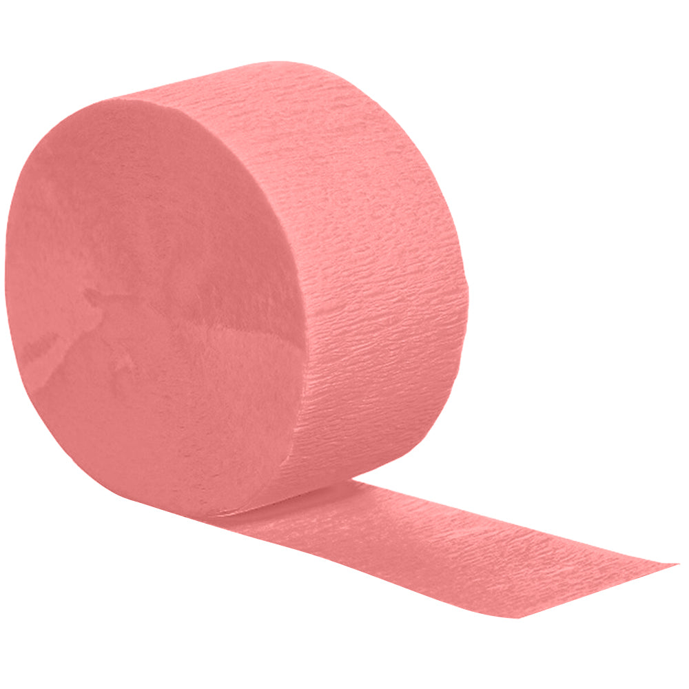 Light Pink Crepe Paper Streamer - 25m