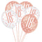 Birthday Glitz Rose Gold 18th Pearlised Latex Balloons - 12