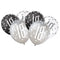 Birthday Glitz Black & Silver 18th Pearlised Latex Balloons