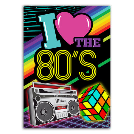 I Love the 80's Poster Decoration - A3