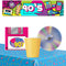 1990'S Tableware Pack for 8 with Free Banner!