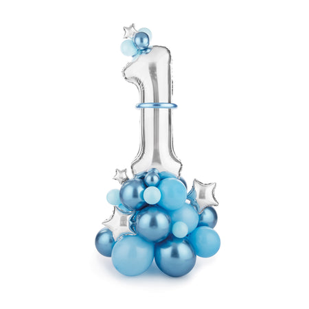 1st Birthday Blue Balloon Bouquet - 1.4m