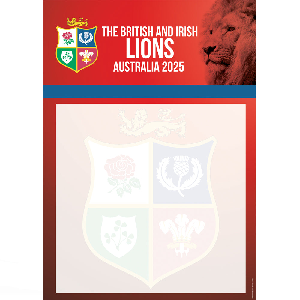 Lions Rugby Australia 2025 Tour Event Poster - A3