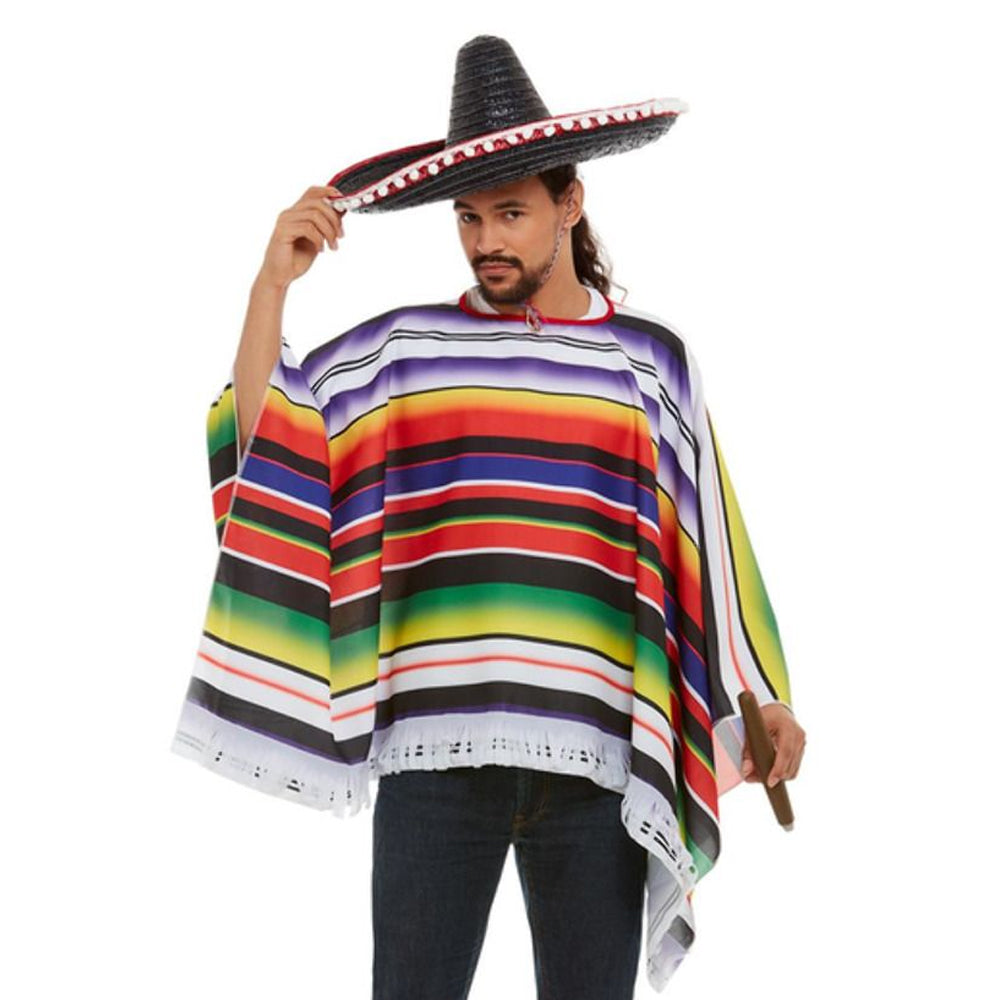 Mexican Poncho Multi Coloured