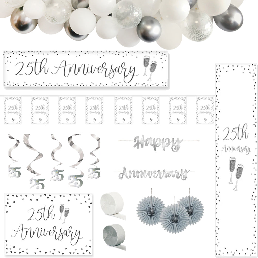 25th Silver Anniversary Decoration Pack