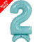 Pastel Blue Number 2 Standup Foil Balloon - 25