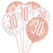 Birthday Glitz Rose Gold 30th Pearlised Latex Balloons - 12