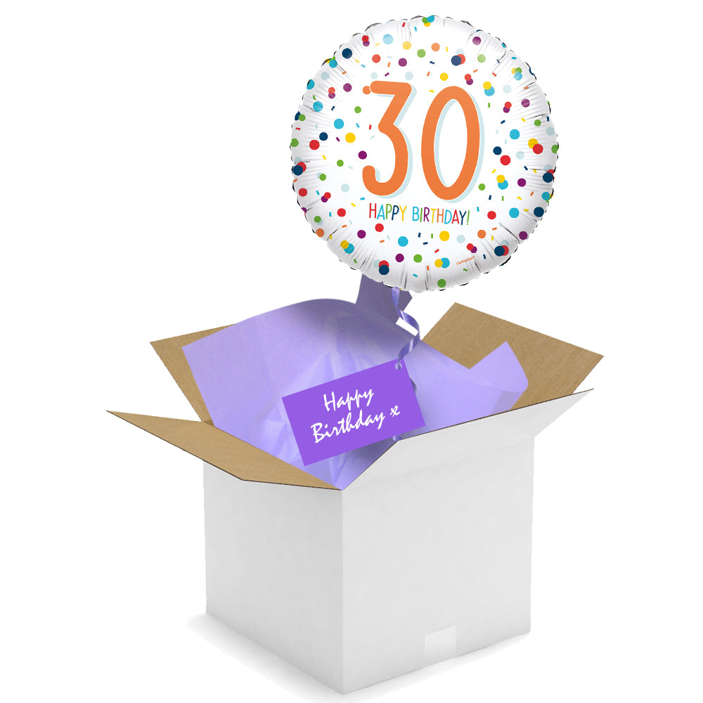 Send a Balloon - 30th Birthday 18"
