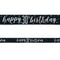 Birthday Glitz Black & Silver Happy 30th Birthday Foil Banner - 2.7m