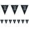 Birthday Glitz Black & Silver 30th Flag Bunting