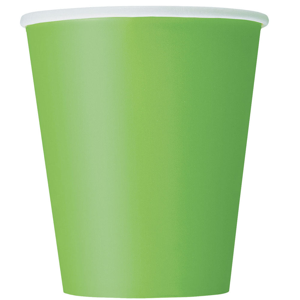 Lime Green Paper Cups - 266ml - Each