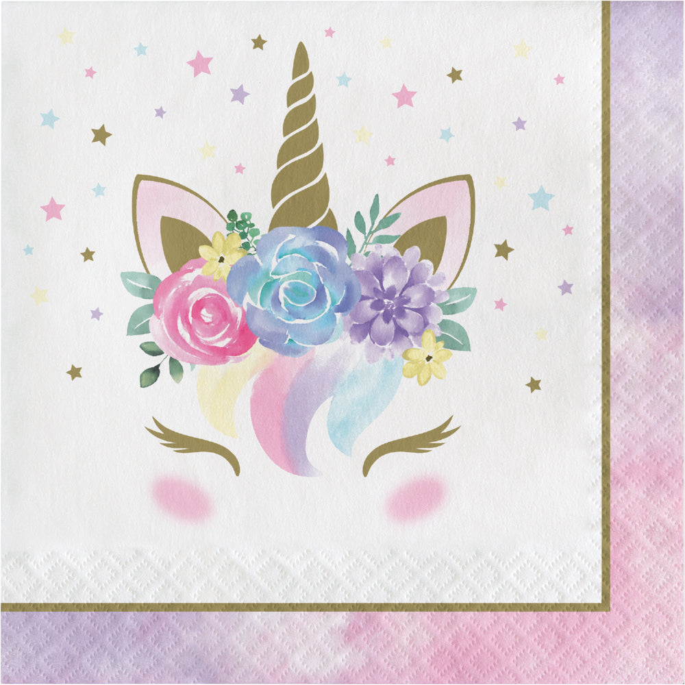 Unicorn Baby Paper Napkins - 33cm - Pack of 16