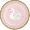 Stylish Swan Party Paper Plates - 23cm - Pack of 8