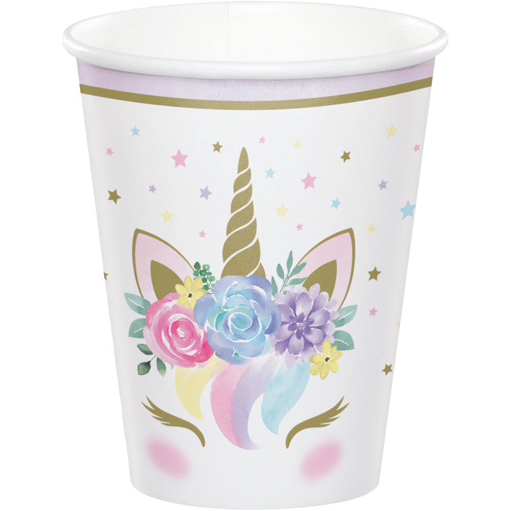 Unicorn Baby Party Paper Cups - 9oz - Pack of 8