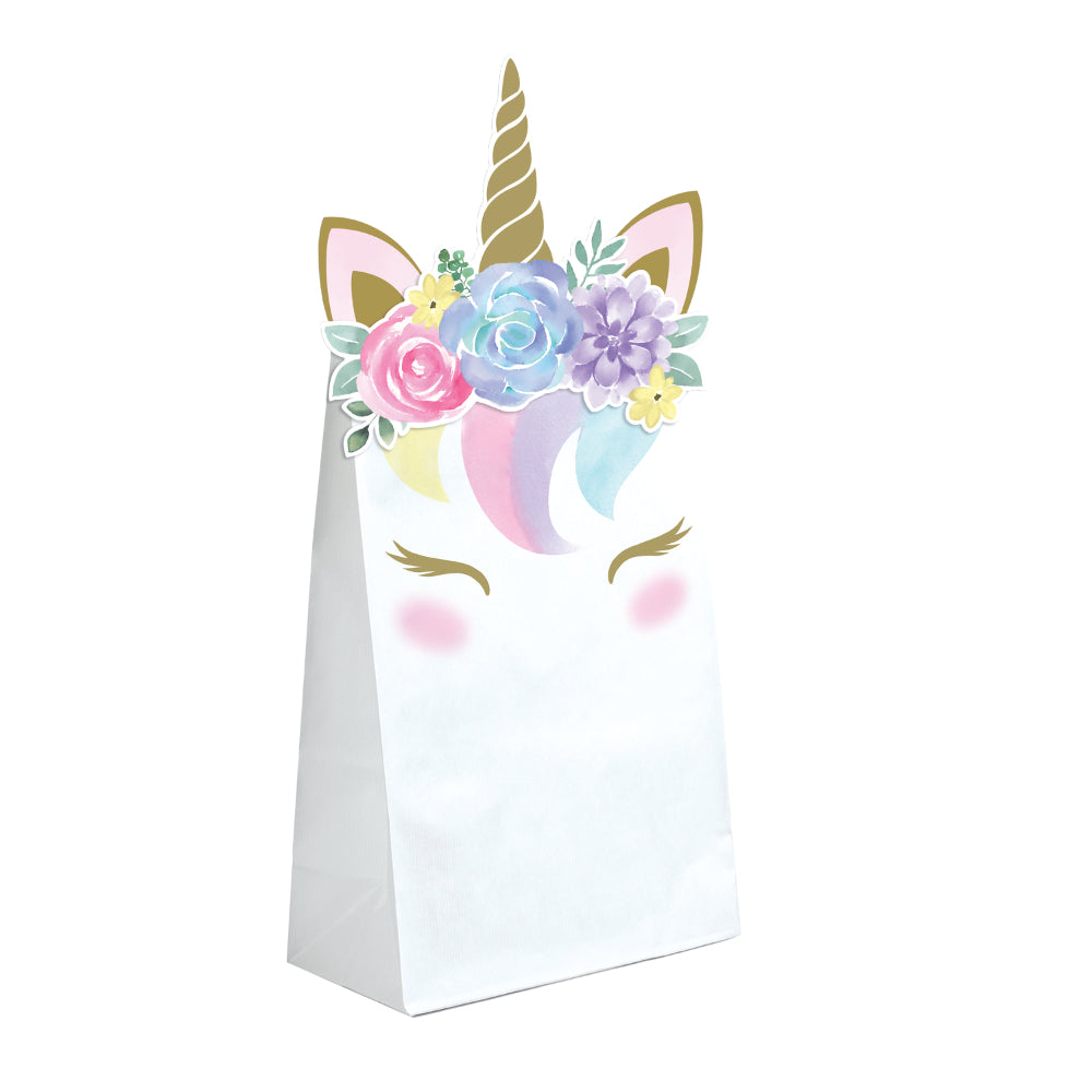 Unicorn Baby Shaped Paper Treat Bags - Pack 8
