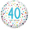 40th Birthday Confetti Foil Balloon - 18
