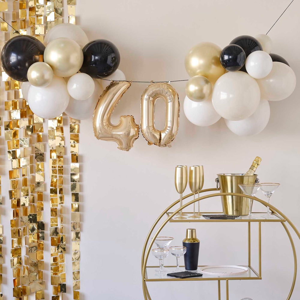 40th Birthday Balloon Bunting Party Decoration