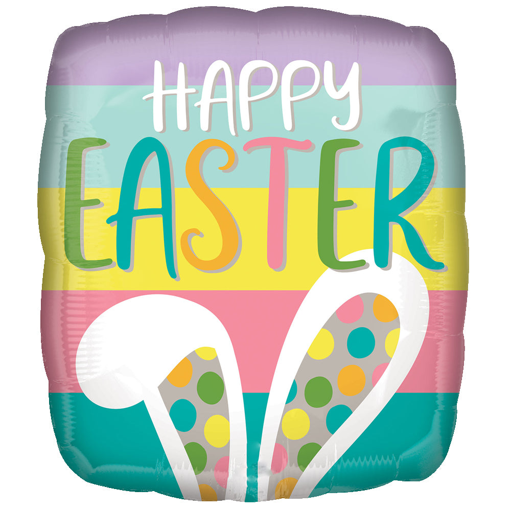 Happy Easter Bunny Ears Foil Balloon