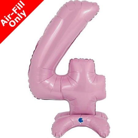 Pastel Pink Number 4 Standup Foil Balloon - 25