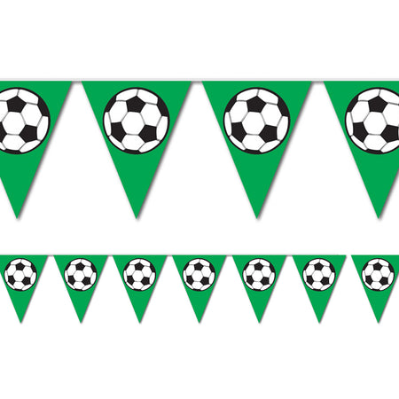 Soccer Ball  'All Weather' Bunting - 3.7m (12') - 12 flags