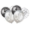 Birthday Glitz Black & Silver 50th Pearlised Latex Balloons - Pack of 6