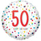 50th Birthday Confetti Foil Balloon - 18