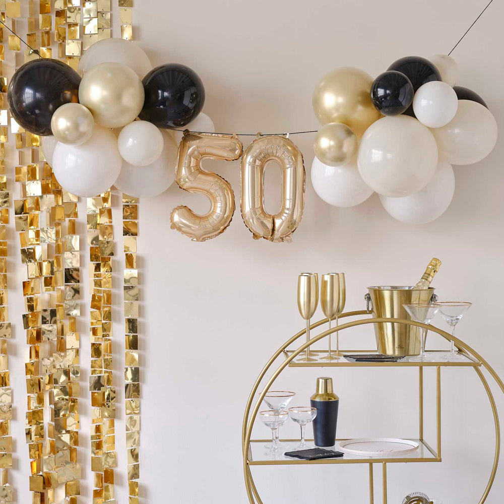 50th Birthday Balloon Bunting Party Decoration