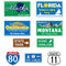 Travel America Road Sign Cutouts - Pack of 9